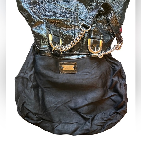 Badgley Mischka Patent Leather Handbag - Picture 8 of 13